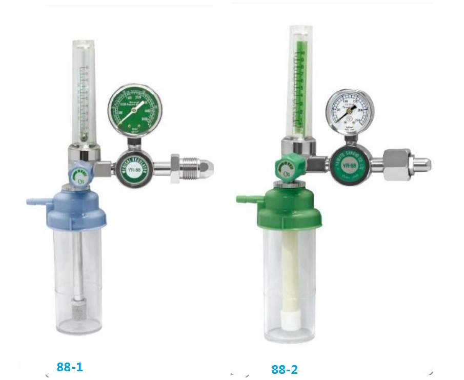Hospital Medical Oxygen Gas Flow Meter Buoy Type Oxygen Inhaler
