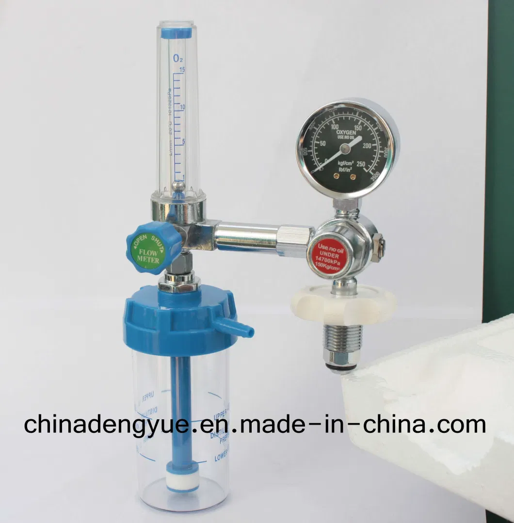 Oxygen Flowmeter with Humidifier Bottle Oxygen Regulator Manufacturer