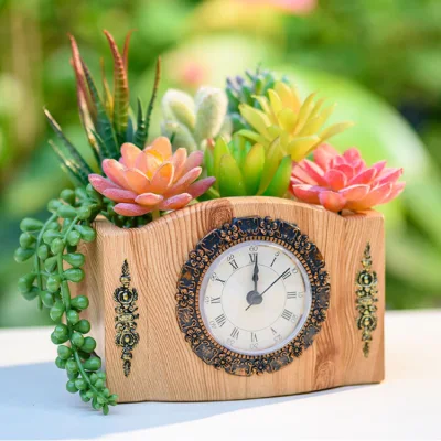  Factory Unique Small Size Artificial Resin Potted Flowers Flower Pots Wholesale Unique Vintage Design Plant Pot Storage