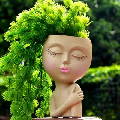  Cute Faces Plant Pot Art Resin Succulent Pots