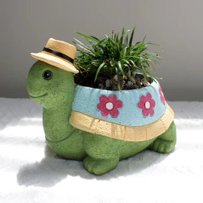  Custom Garden Home Decoration Country Animal Turtle Resin Succulent Plant Pots