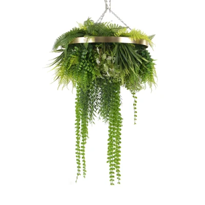 Factory Cheap Dia 50cm Artificial Hanging Plant Weeping Willow for Outdoor Ceiling Decoration