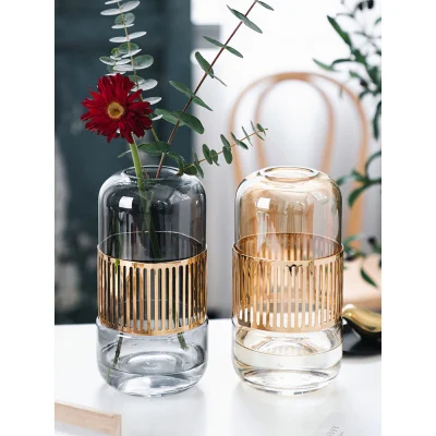  Wholesale Modern Creative Clear Transparent Luxury Glass Succulent Plant Flower Vase for Home Hotel Office Decoration