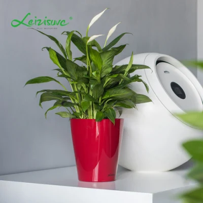 High Quality Medium Round Cylinder Flower Pot for Balcony Macetas Planter Pot for Succulents with Water Indicator (PQ2)