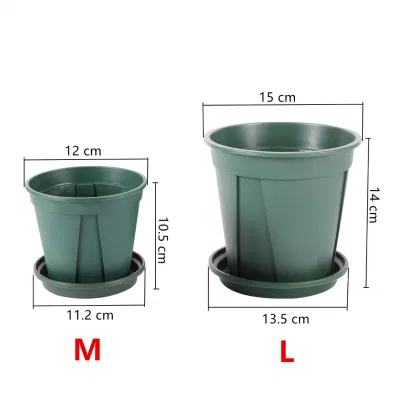  Plastic Thickened Rooting Control Flower Pot with Tray Succulent Planting Breathable Flowerpot Home Garden Nursery Container
