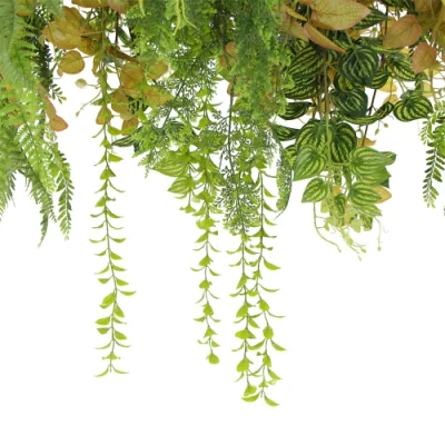 Real Touch Dia 80 Cm Plastic Artificial Hanging Plant Weeping Willow Vine for Wedding Decoration