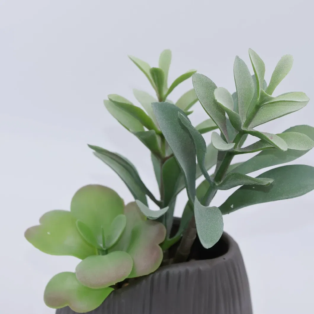 Wholesale Home Decorative Mini Artificial Succulent Potted Green Faux Succulents Plants