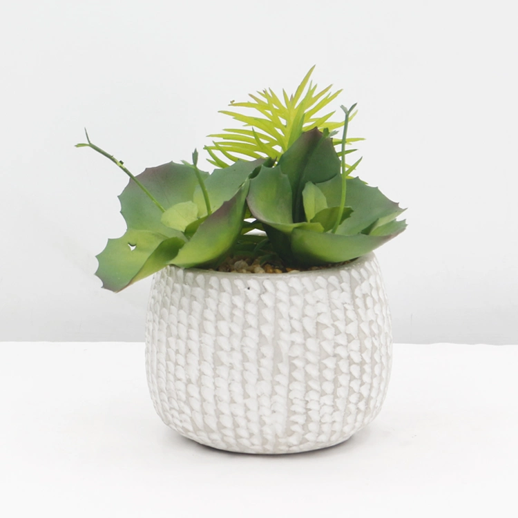 artificial Succulents High Quality Potted Succulent Faux Succulent Plants in PE Pot