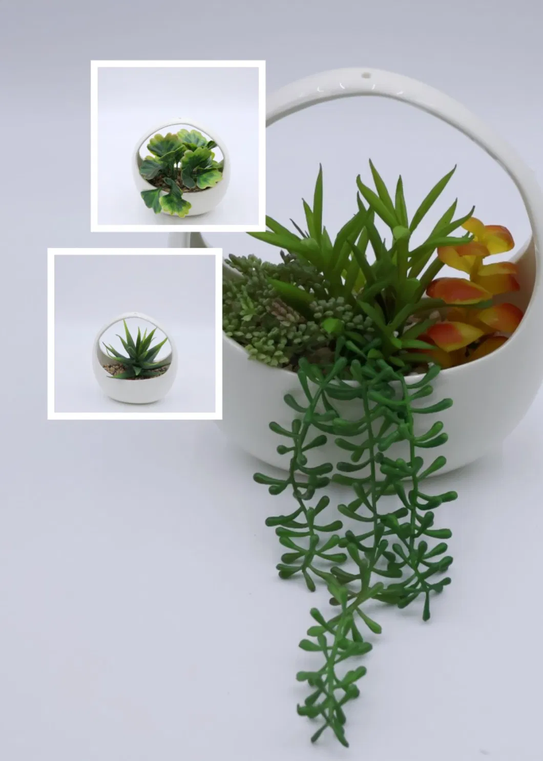 Natural Touch Plastic Artificial Succulents Plants in Pot for Home Decor Indoor