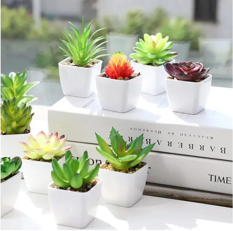 Realistic Decorative Artificial Small Potted Plants Wholesale Fake Plants Succulent