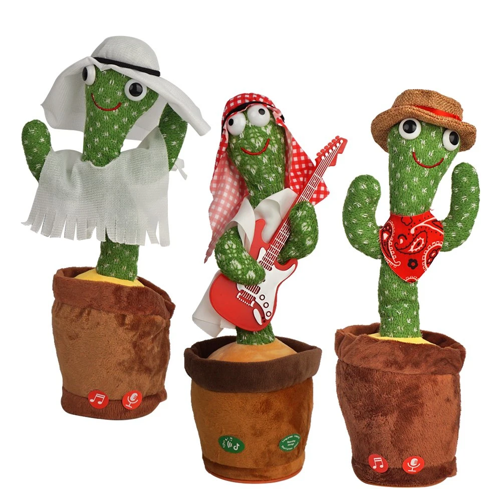 Talking Cactus Dancing Toys Speaking Electronic Plush Toys Twisting Singing Dancer Talking Cactus