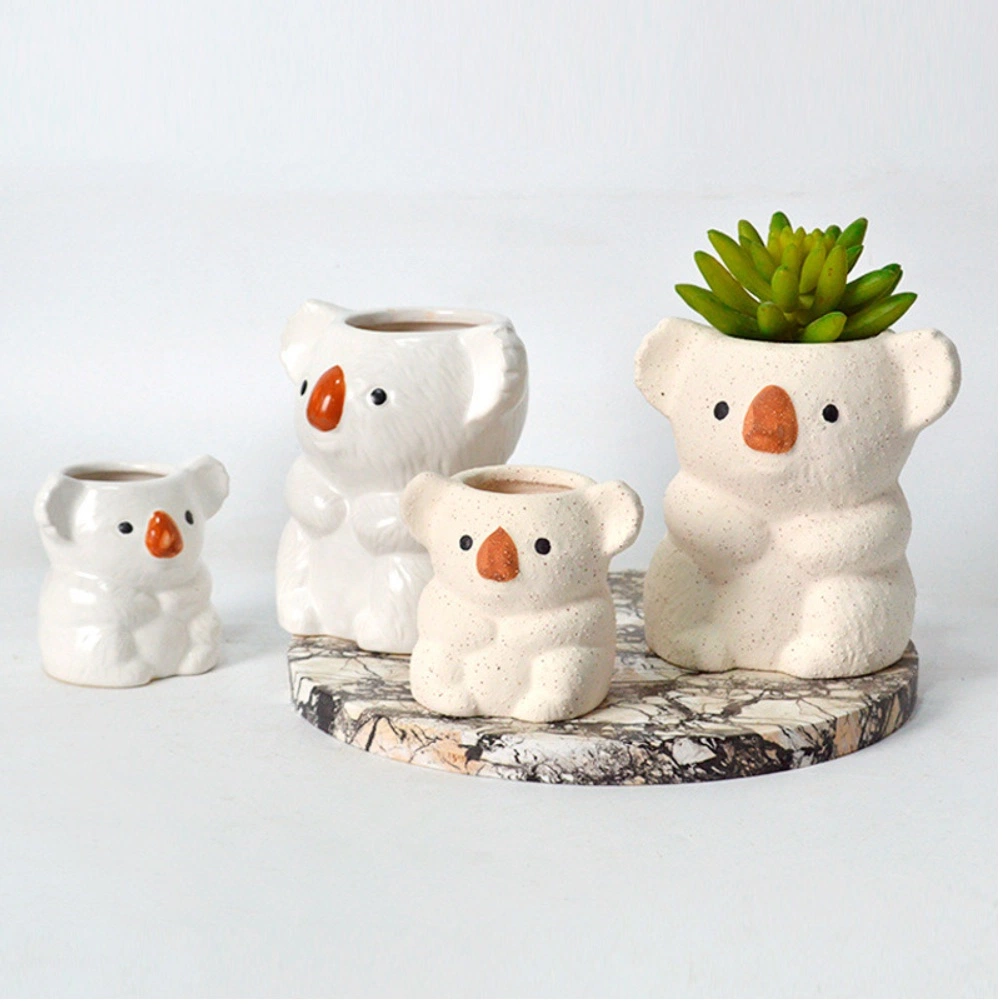 Wholesale Stylish Koala Ceramic Decorations for Home Ornamental Pots