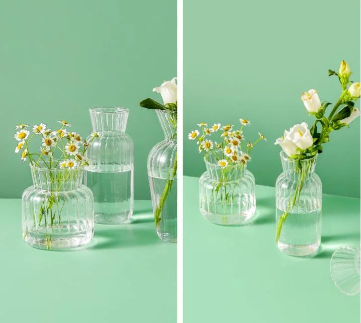 Glass Vase Bulk Cylinder Flower Home Decor Glass Flower Pot Decoration Long Clear Wholesale Wedding Plant Glass Vase for Flowers