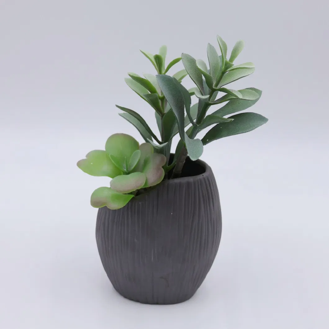 Wholesale Home Decorative Mini Artificial Succulent Potted Green Faux Succulents Plants