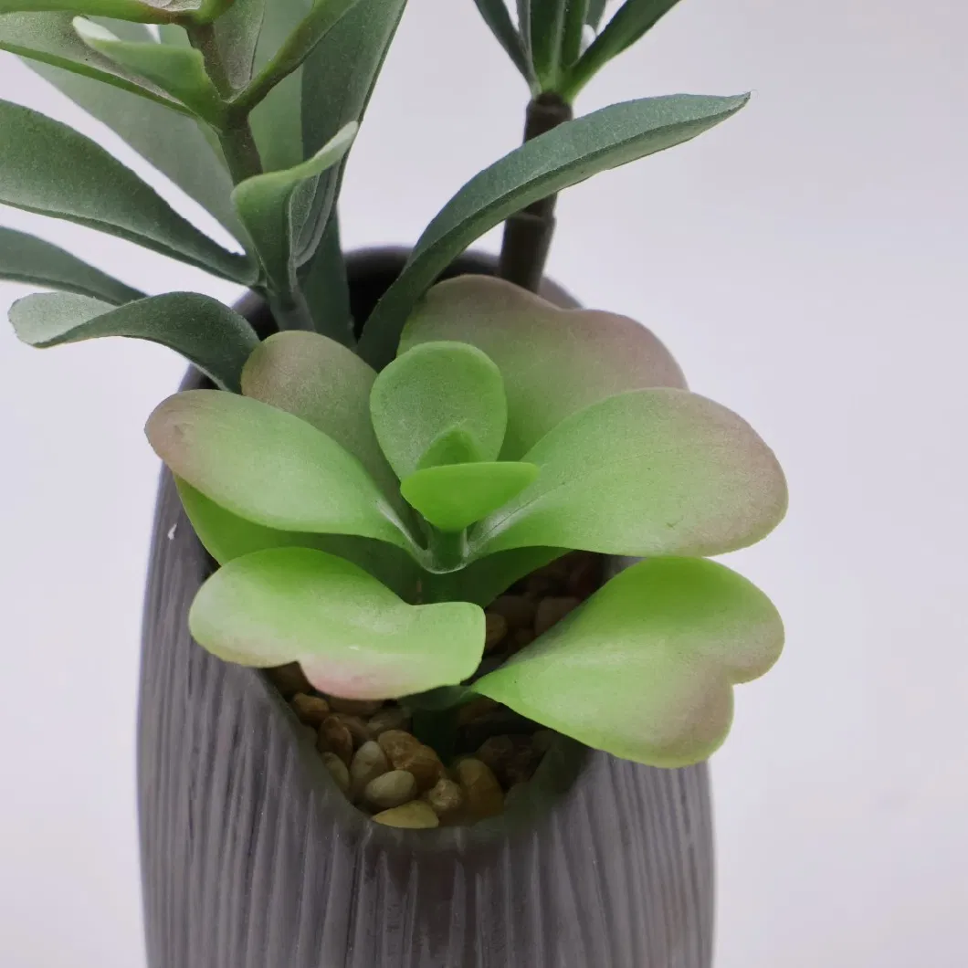 Wholesale Home Decorative Mini Artificial Succulent Potted Green Faux Succulents Plants