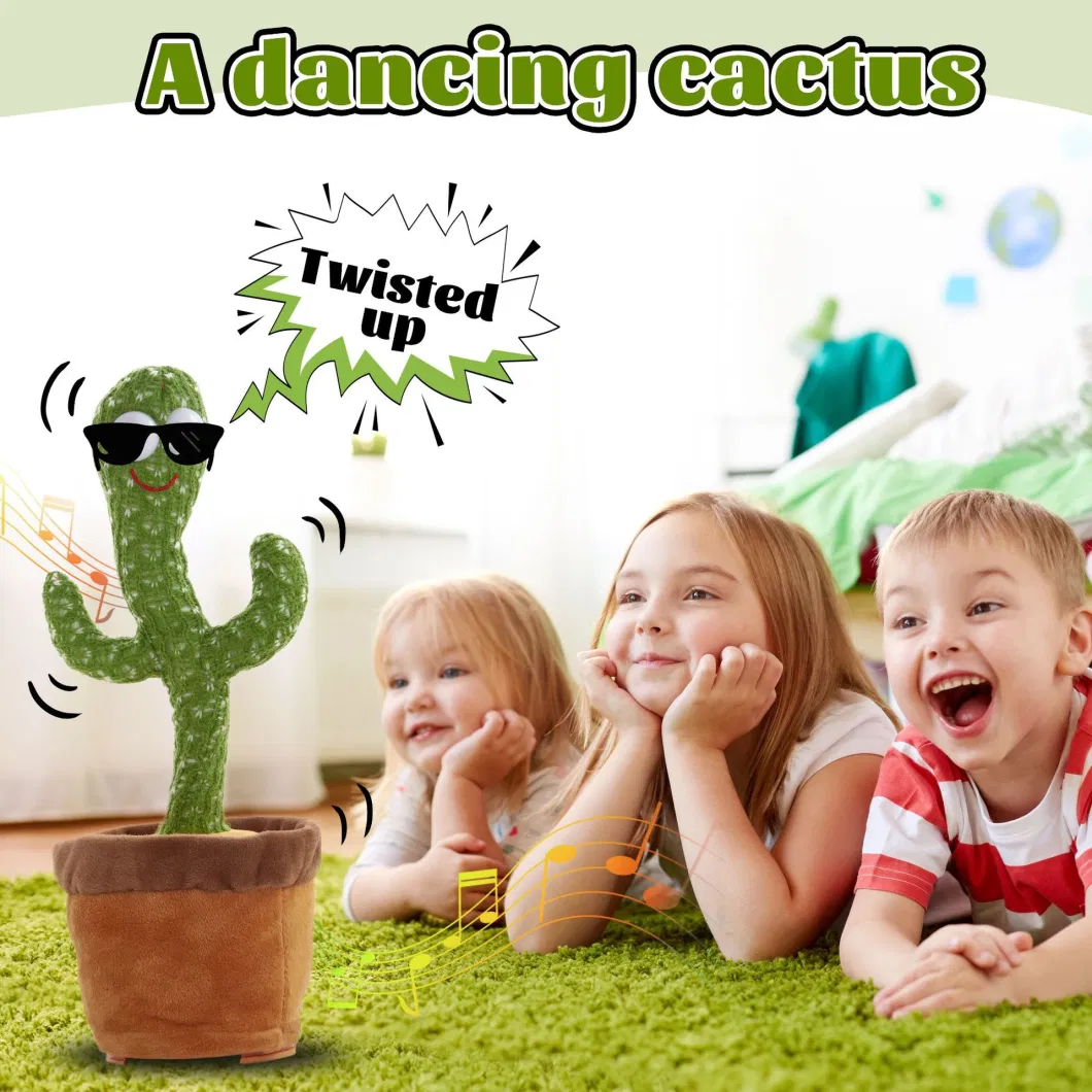 Hot Selling Talking Cactus Toy Electric Plush Toy Stuffed Toy Dancing Cactus