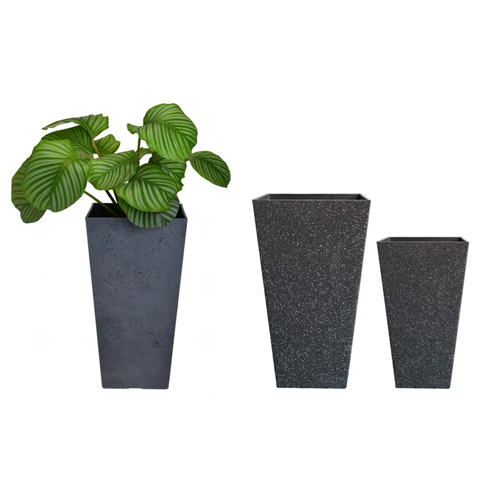 Garden Furniture Square Plastic Flower Pot for Home Decoration