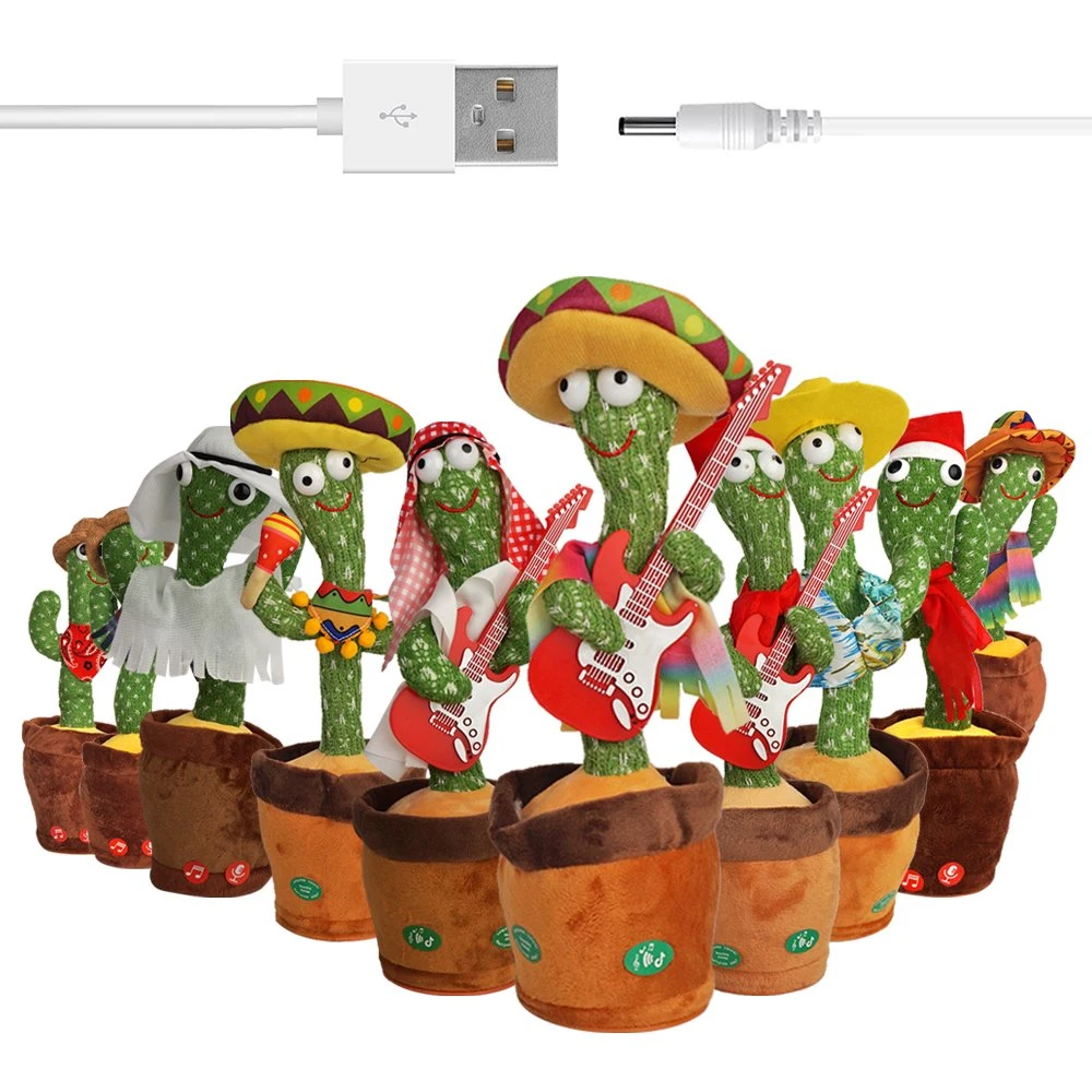 Talking Cactus Dancing Toys Speaking Electronic Plush Toys Twisting Singing Dancer Talking Cactus