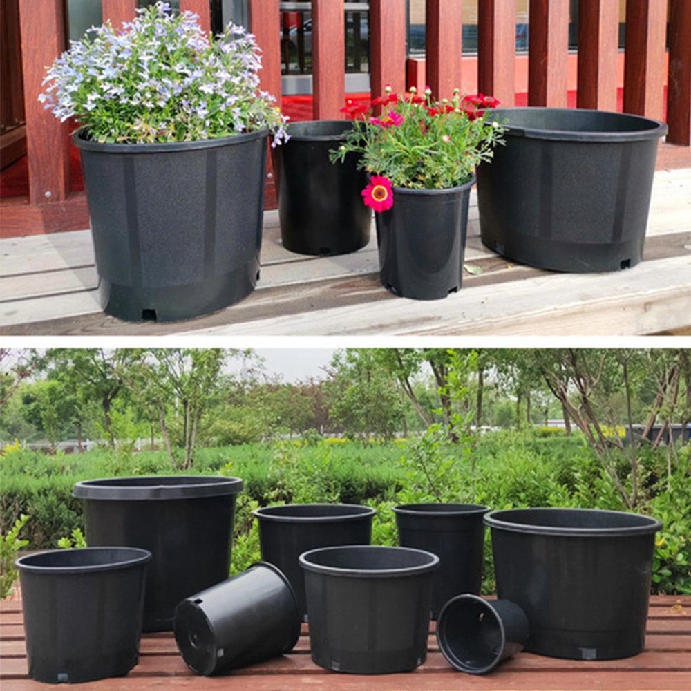 China Supplier 1-25gallon Round Plastic Planter Pot for Indoor Outdoor Plants Succulents Plant Pots Nursery Plastic Flower Pots