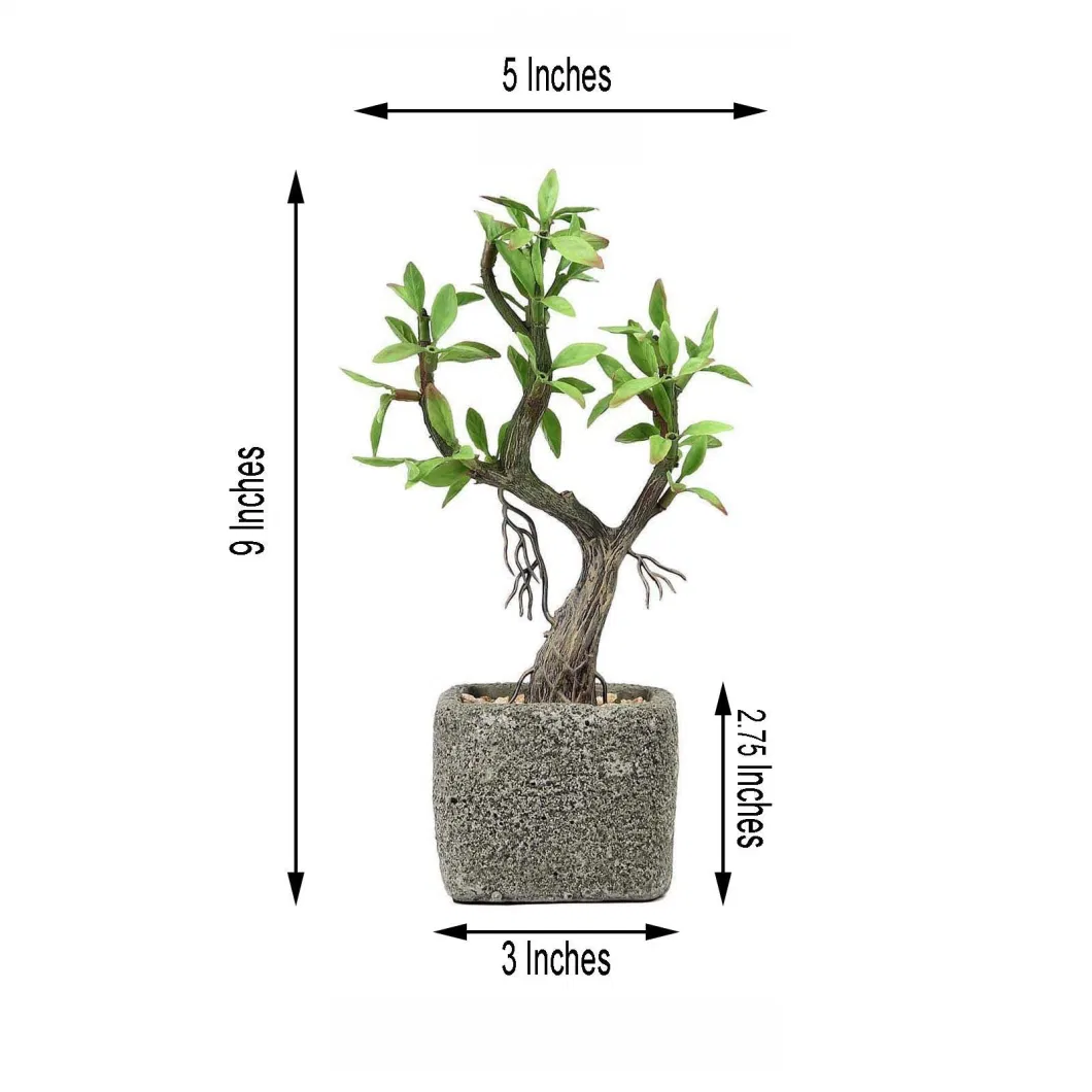 Concrete Planter Pot and Willow Tree Succulent 2023 New Design Artificial Plant