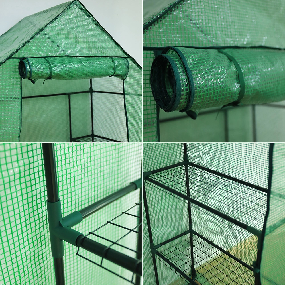 Garden Greenhouse Walk-in Plant Potted Succulent Roll-up Sunroom Waterproof Keep Warm Flower Seedling Shed