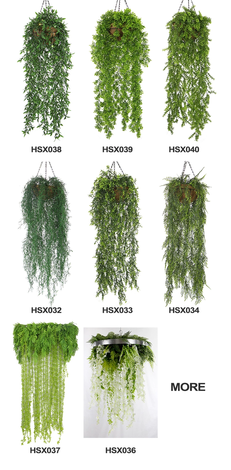 Factory Cheap Dia 50cm Artificial Hanging Plant Weeping Willow for Outdoor Ceiling Decoration