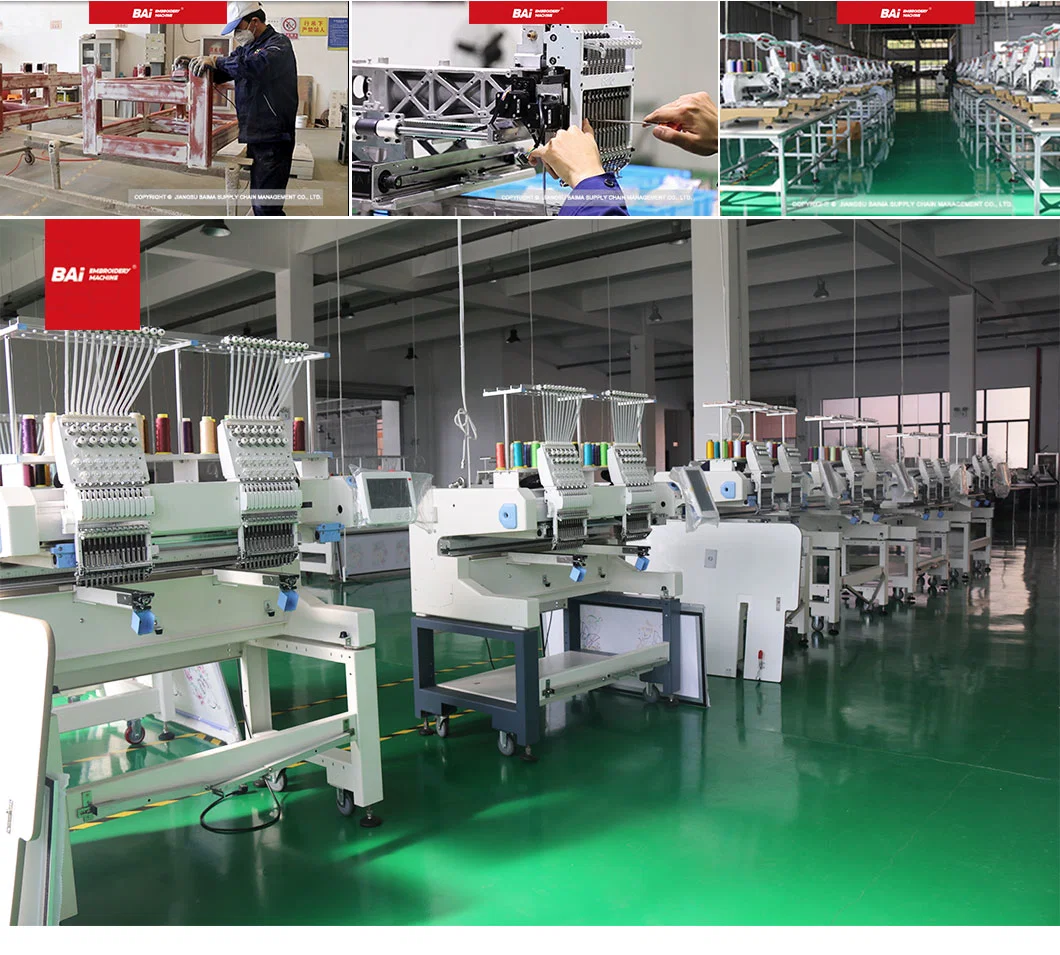 Bai Chain Stitch High Speed 2 Head Multiple Styles Embroidery Machine for Textile Factory