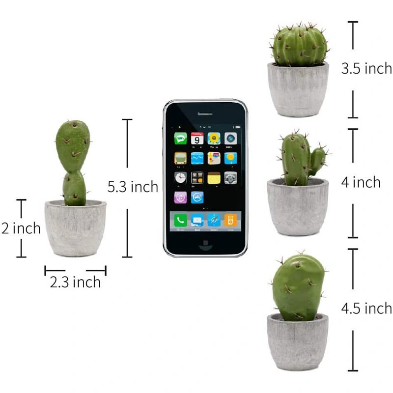 Artificial Succulent Plants Faux Cactus Decor for Home Decor Shelf Office Table Desk Bedroom House Decorations Mini Cute Potted Decorations Set of 4