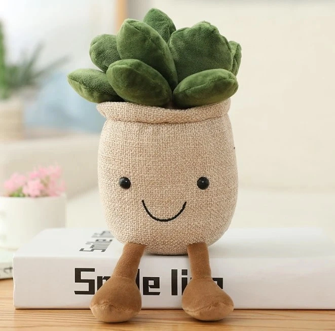 Kawaii Potted Succulent Plants Indoor Plush Decoration Toy