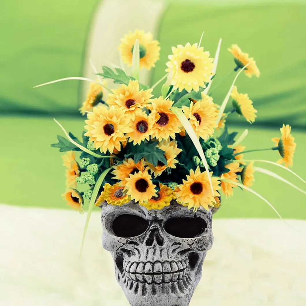 Resin Skull Head Flower Pot
