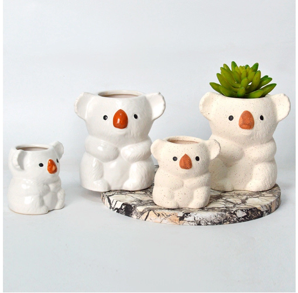 Wholesale Stylish Koala Ceramic Decorations for Home Ornamental Pots