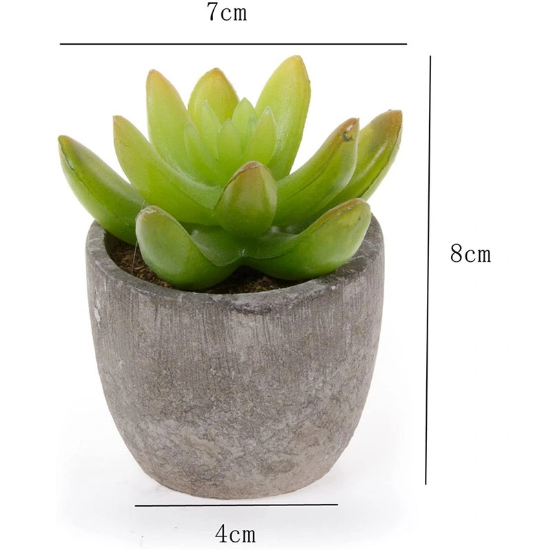 3PCS Decorative Faux Succulent Artificial Succulent Fake Simulation Plants with Pots Set