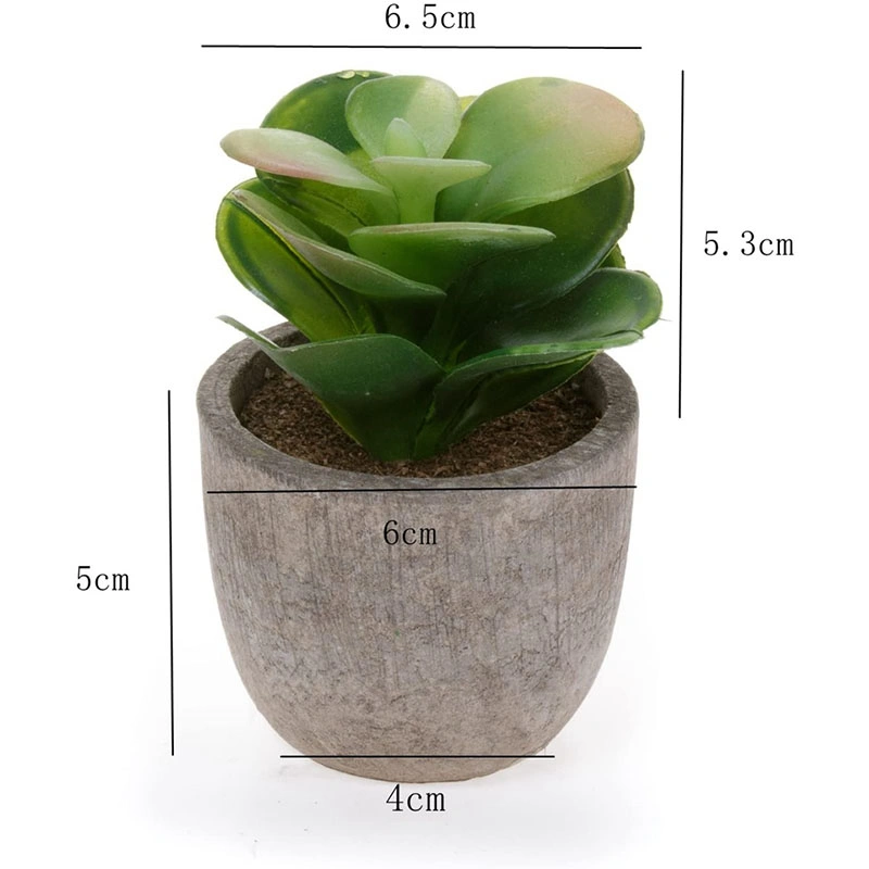 3PCS Decorative Faux Succulent Artificial Succulent Fake Simulation Plants with Pots Set