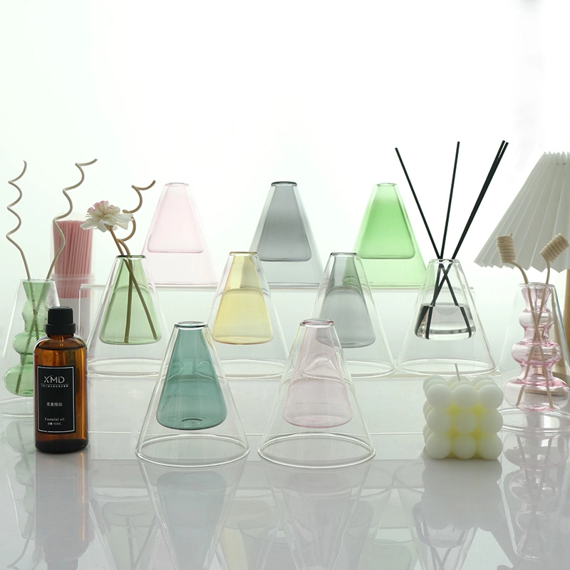 Modern Color Borosilicate Glass Luxury Vase Table Home Decor Flower Vases