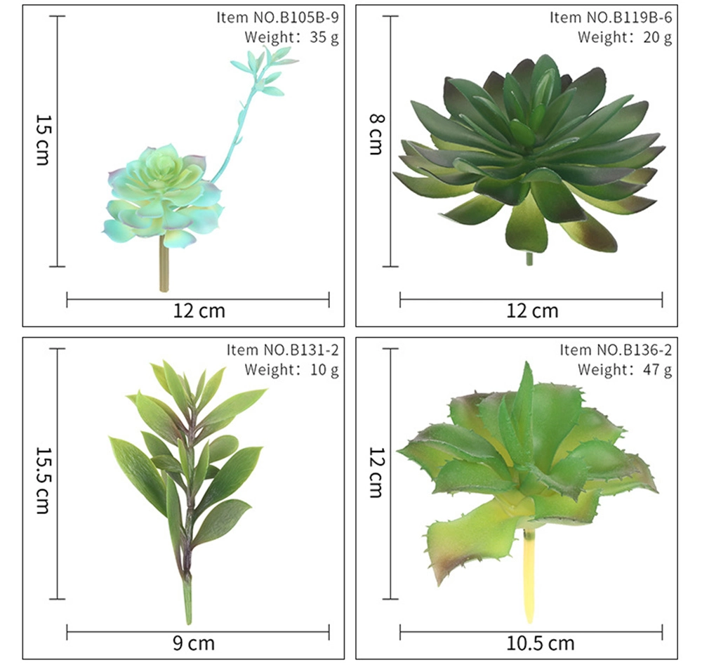 China Wholesale Small Size Artificial Plants Potted Succulents for Desk Decoration