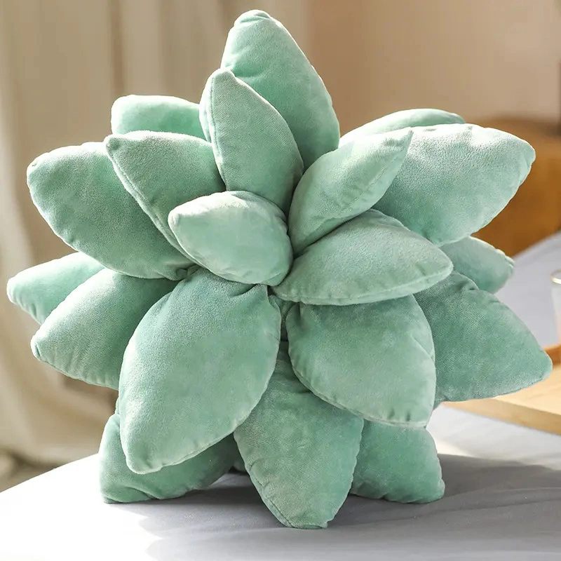 Simulated Green Succulent Plants Plush Toy Stuffed Toy Stuffed Plush Seat Cushion Pillow