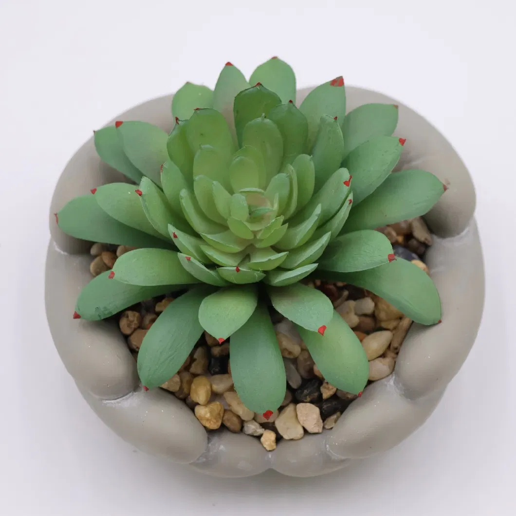 Small Artificial Plant Cactus Succulent Potted for Desk Decoration Room Ornament