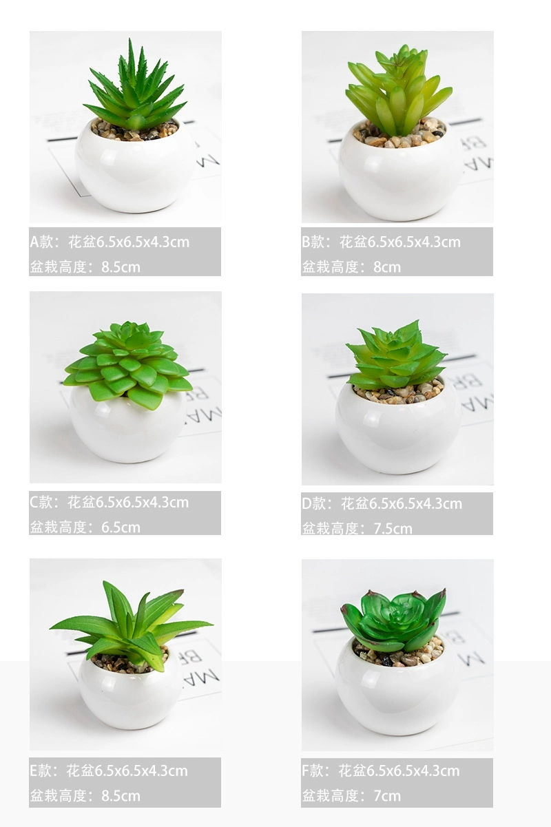 Potted Fake Succulent Small Plants Artificial Faux Succulents