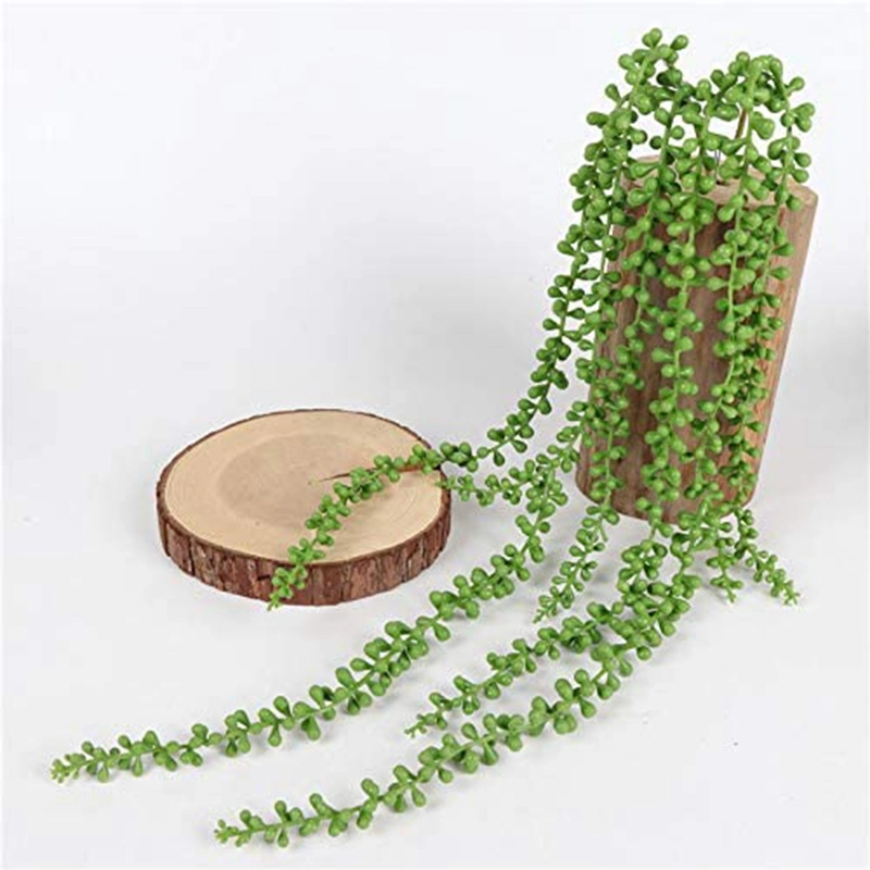 Artificial Succulents Hanging Plants Fake String of Pearls Plant Faux Succulents Unpotted Branch Lover&prime;s Tears Plants