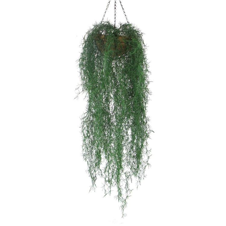 Factory Directly PE Artificial Hanging Plant in a Pot Basket for Outdoor Indoor Decoration