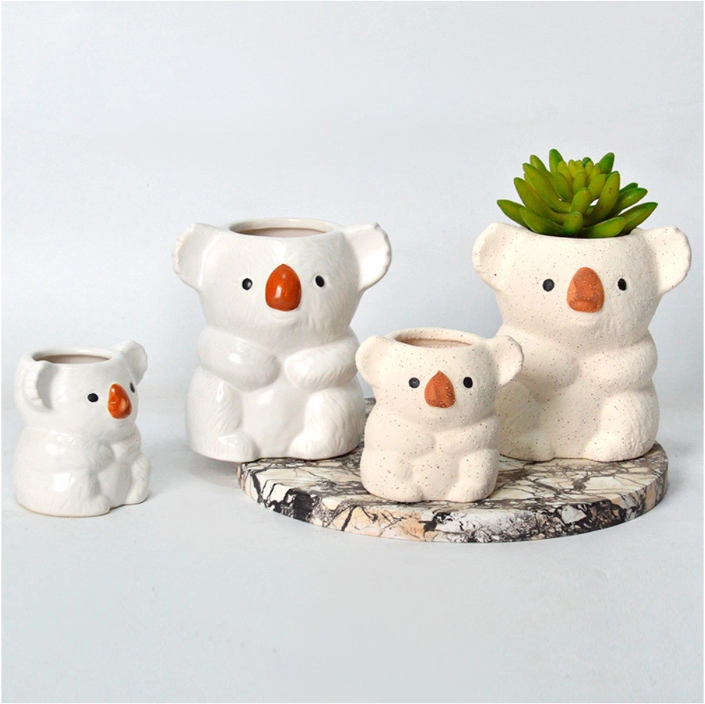 Wholesale Stylish Koala Ceramic Decorations for Home Ornamental Pots