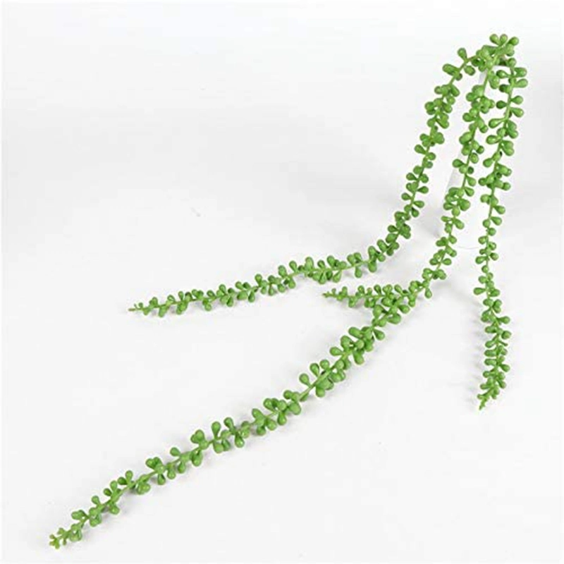 Artificial Succulents Hanging Plants Fake String of Pearls Plant Faux Succulents Unpotted Branch Lover&prime;s Tears Plants