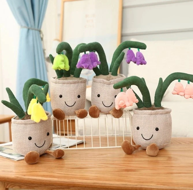 Kawaii Potted Succulent Plants Indoor Plush Decoration Toy