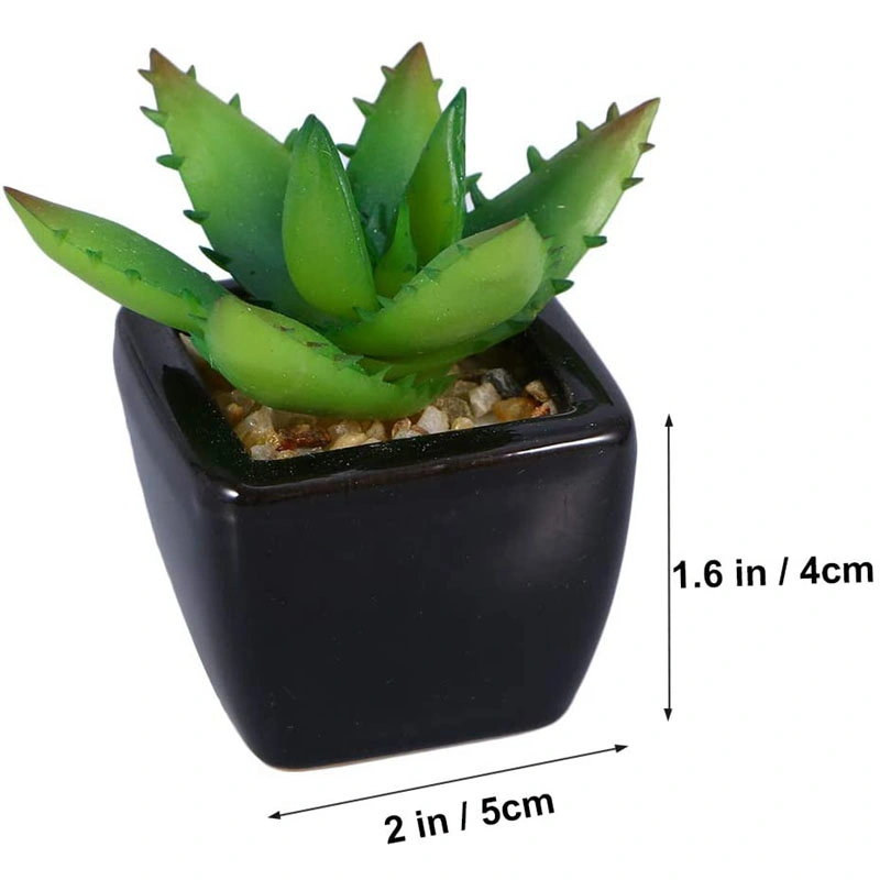 3PCS Small Mini Potted Succulents Plants Arrangements Artificial Fake Plants in Pots