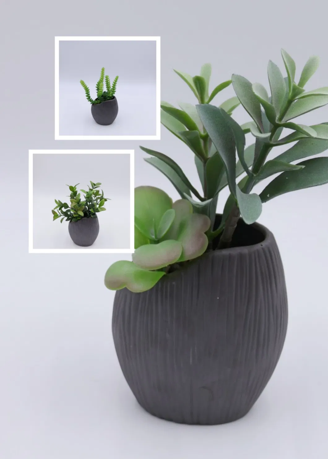 Wholesale Home Decorative Mini Artificial Succulent Potted Green Faux Succulents Plants