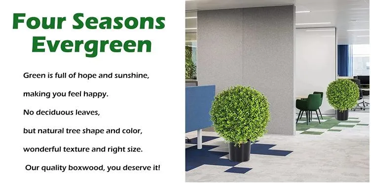 Artificial Grass Green Balls Boxwood Plant for Home Garden Decoration