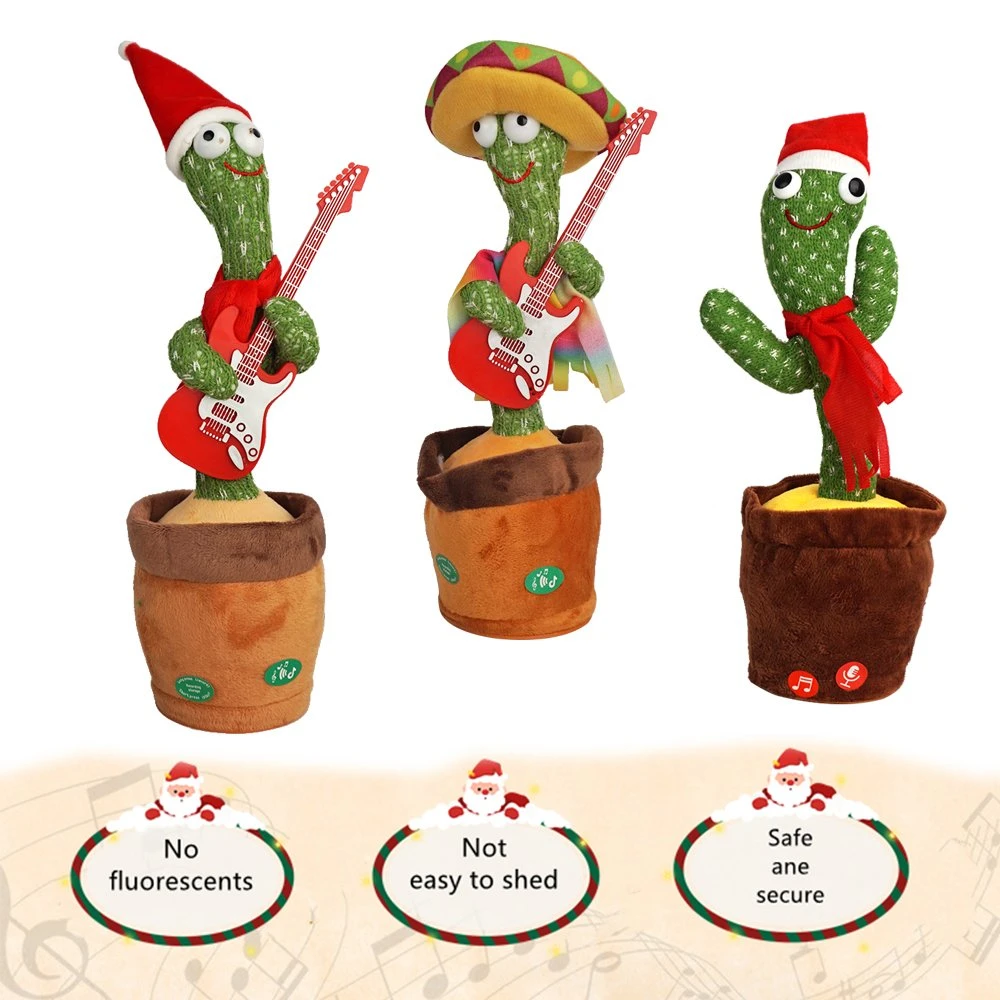 Talking Cactus Dancing Toys Speaking Electronic Plush Toys Twisting Singing Dancer Talking Cactus