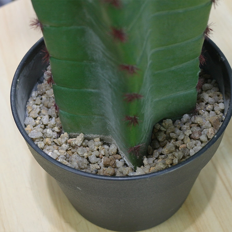 Living Room Decorative Plastic Green Plant Faux Potted Plant Cactus Artificial