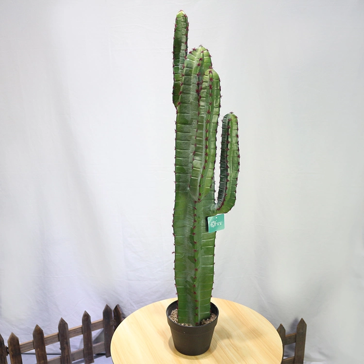 Living Room Decorative Plastic Green Plant Faux Potted Plant Cactus Artificial