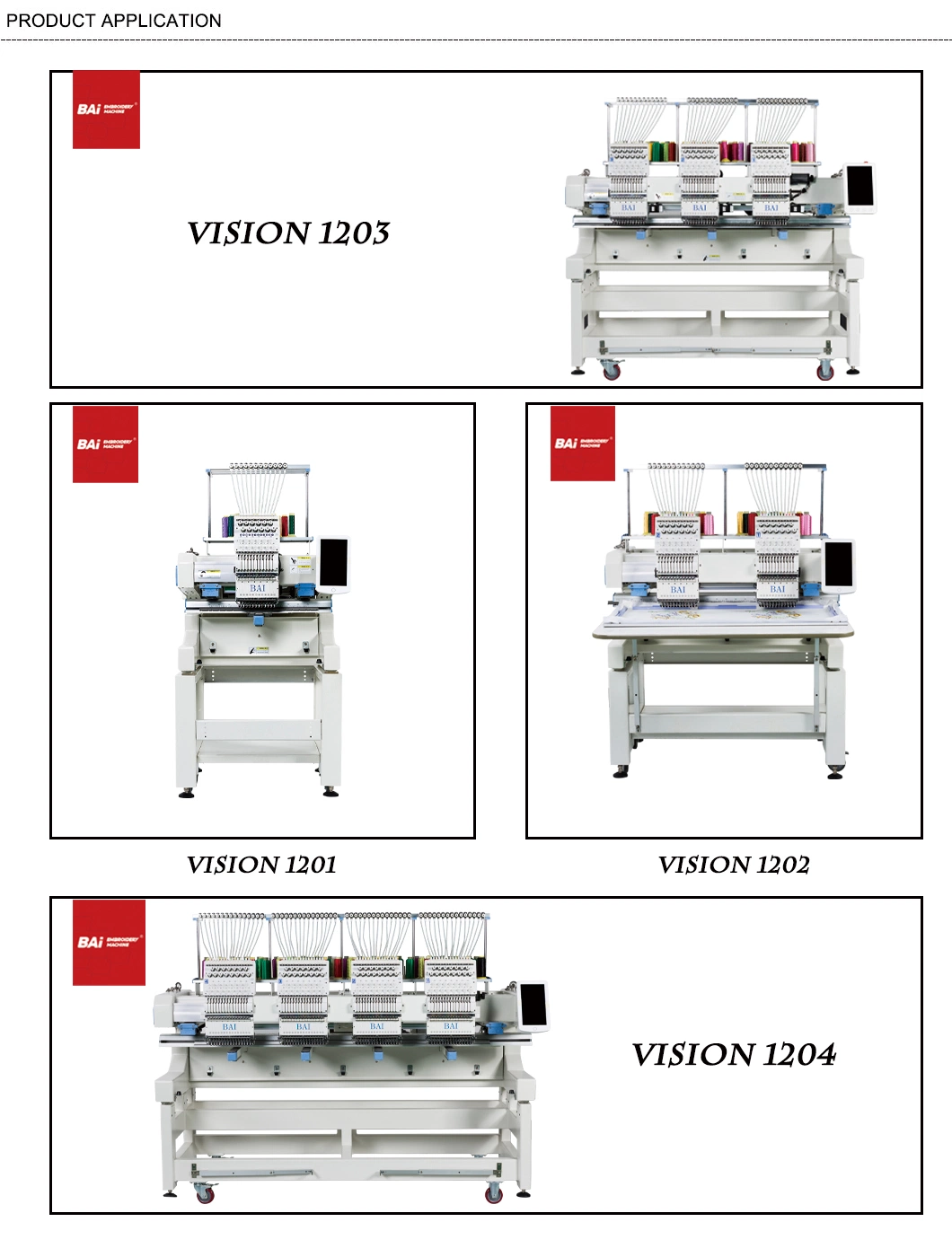 Bai Chain Stitch High Speed 2 Head Multiple Styles Embroidery Machine for Textile Factory